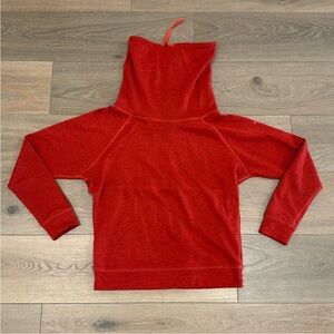 Nike Dri Fit Red Cowl Neck Pullover Long Sleeve Athletic Sweatshirt Women’s Med